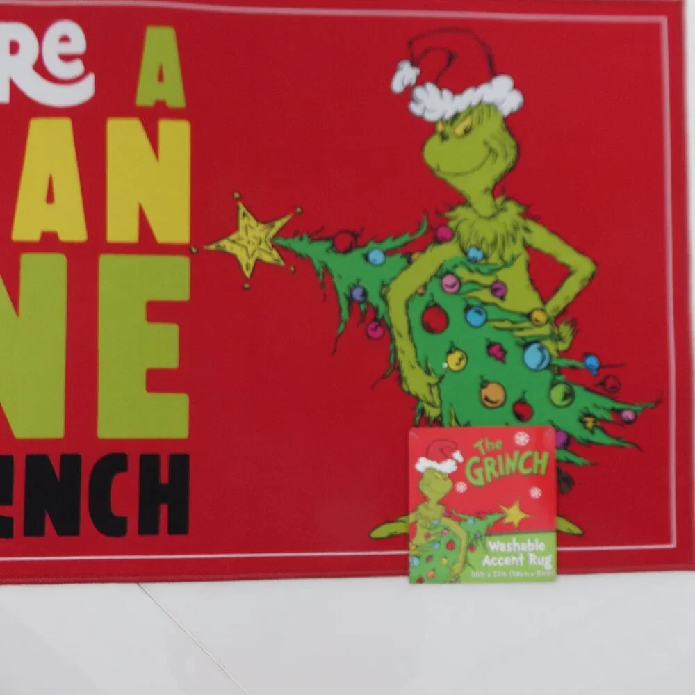 The Grinch (You're A Mean One Mr. Grinch) Washable Accent Rug 20